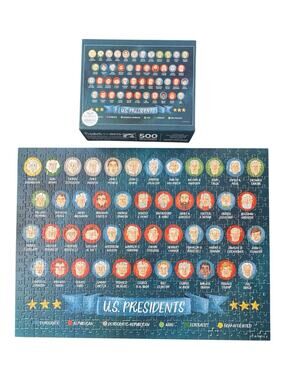 U.S. President’s Puzzle 500 Piece Washington To Biden History Home School